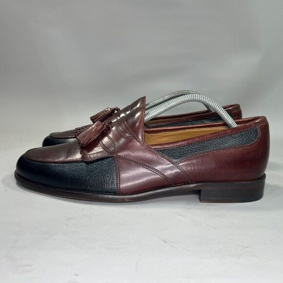 Johnston & Murphy Kiltie Tassel Loafers Men\'s 10 Brown Black Cellini Dress Shoes main image 5